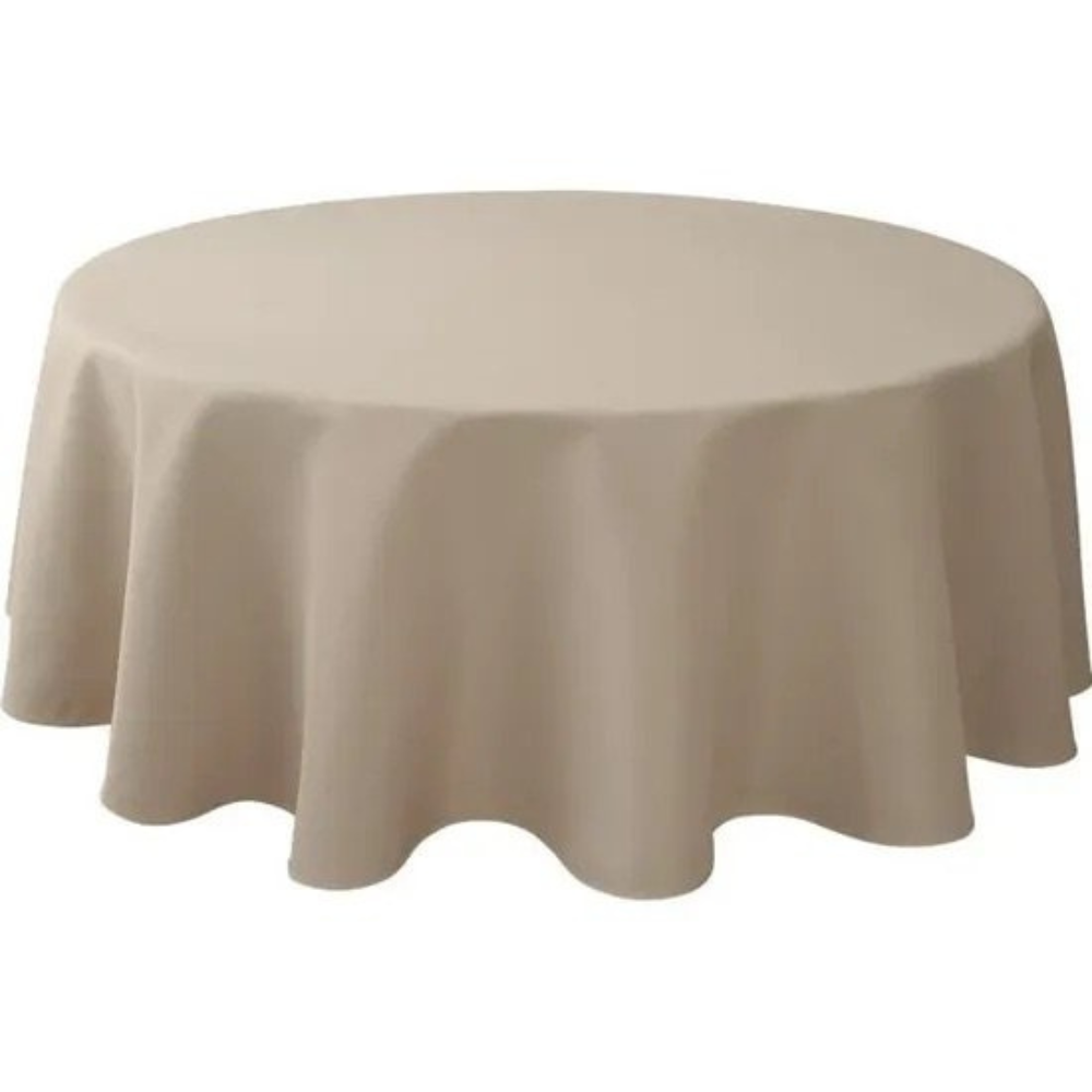 Bruin rond tafelkleed op tafel